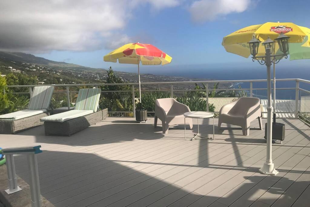 St Leu -Villa D'Artiste, Superbe Vue Mer, Piscine Chauffee Saint-Leu Exterior foto