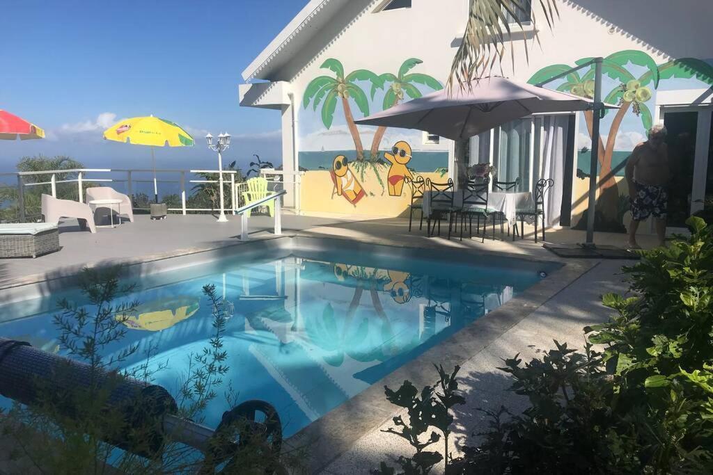 St Leu -Villa D'Artiste, Superbe Vue Mer, Piscine Chauffee Saint-Leu Exterior foto